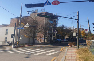 현충탑 부근 설치화면